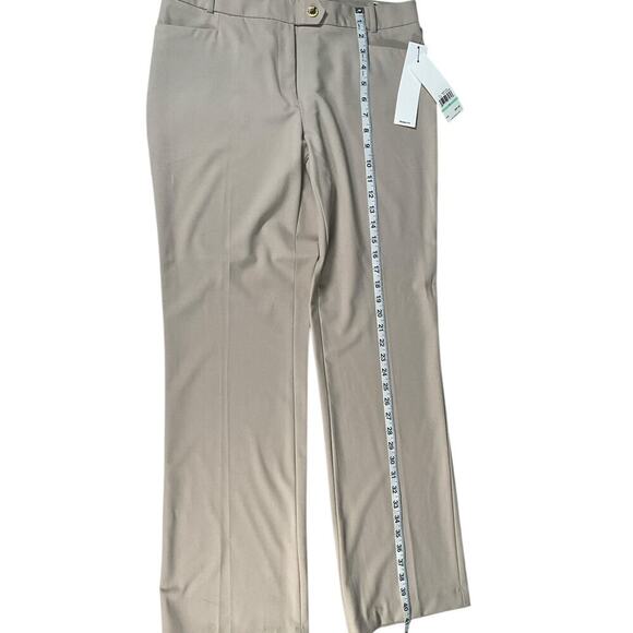 NWT Calvin Klein Modern Fit Suit Pants Size 8 Safari Khaki Trousers Gold Buttons - Picture 9 of 13